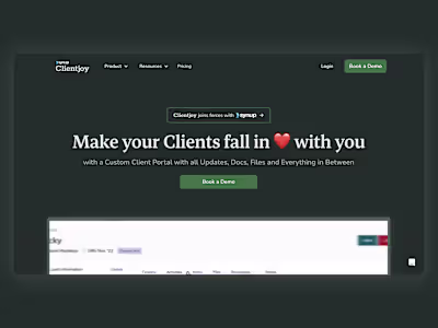 Clientjoy Webflow Design, Development and Maintenance