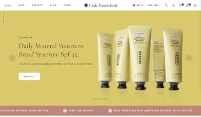 Beauty Shopify Website Design