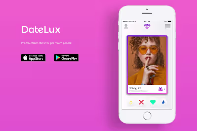 DateLux App and Website Design