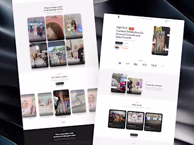 Cream Studio Website design and development in Framer