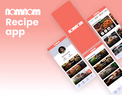 nomnom Food Recipe App on Behance
