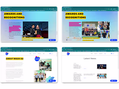 WASH-Ed Website and Online Educational Portal