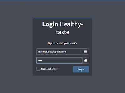 Healthy taste - Web Application (Back + Front)
