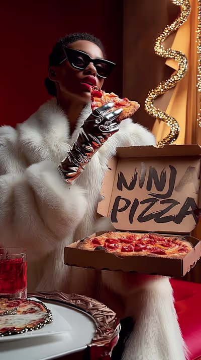 Ninja Pizza AI Visual Branding Campaign