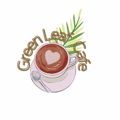 Green Leaf Café Logo Design