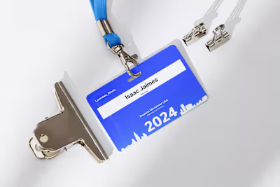 Conference meeting badge - Undisclosed client
