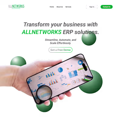 ERP Solutions Company Website – AllNetworks