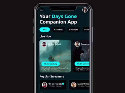 Days Gone App UI/UX | Modern App Design