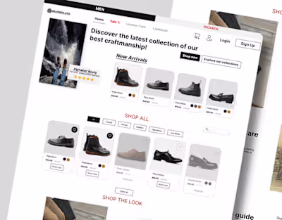 E-commerce Landing Page - Shoes Brand