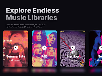 Music Streaming App-Landing Page  