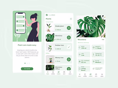 Plant care mobile app