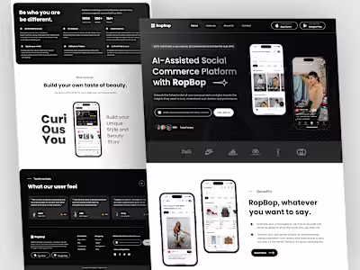 ⚫️ RopBop - One Page Website