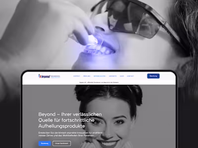 Beyond Whitening | Landing page design