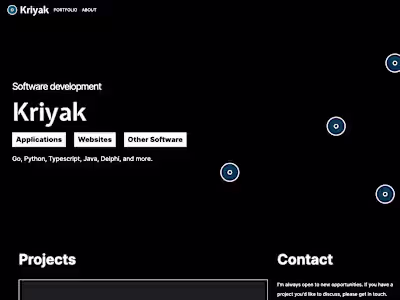 Portfolio website - Kriyak