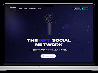 Landing for crypto project