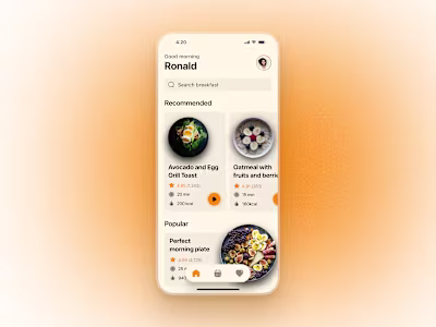 Cooking app light mode