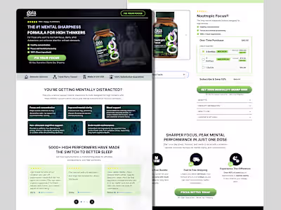 A landing page drives buyers around the product to understan...