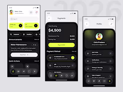Community Living Mobile App Design