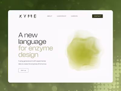 Xyme - Interactive Bio-tech site 