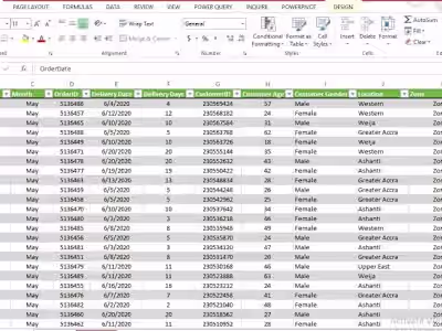 Data Entry and Organization for Sales Report