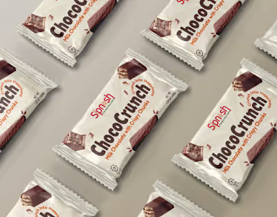 ChocoCrunch Milk Chocolate Packaging Design