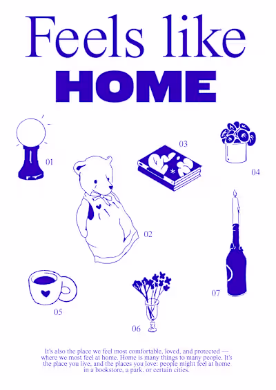  FEELS LIKE HOME POSTER 24'