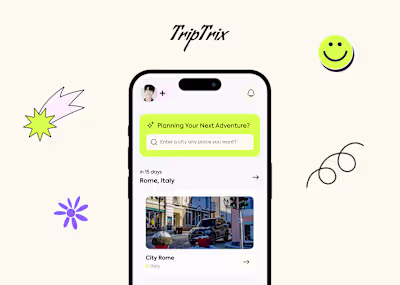 TripTrix Travel Planner — Mobile App & UX UI Design