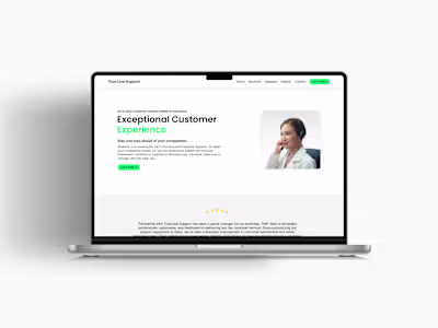 Modern and Conversion Landing Page Design - Trust Line Support