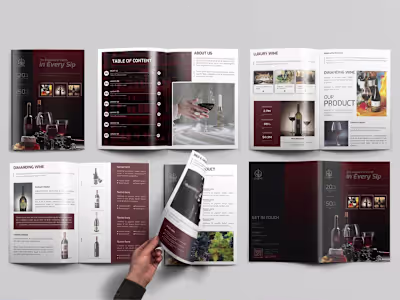 I designed an elegant and visually refined wine catalog that...
