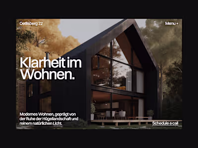 Oetlisberg 22 — an elegant, minimal microsite concept for pr...