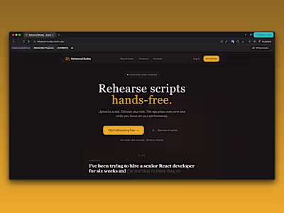 Rehearsal Buddy: Browser-Based Rehearsal Partner Prototype