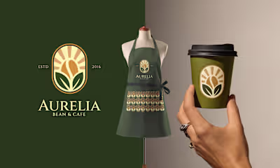 minimalist coffee line logo design