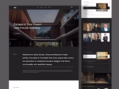 Artitecture website Homepage :: Behance