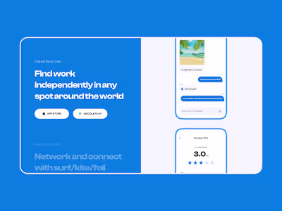 Waterstart  — Landing page