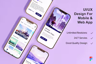 Custom UI/UX Mobile App Design 