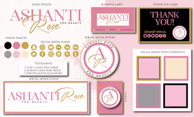 I will design a complete signature logo branding kit for you