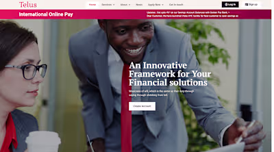 Telus Pay | International Online payment method website