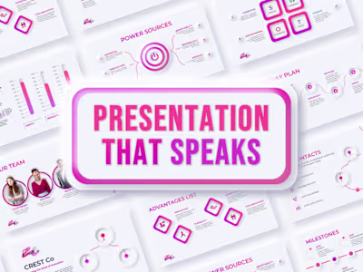 Animated Presentation Design in Neumorphic Style