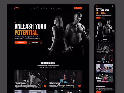 Fitcore Gym Landing Page