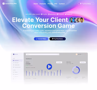 ConvertFlow Pro - SaaS Landing Page