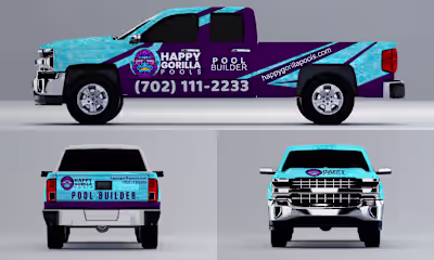 Truck Wrap Design for Happy Gorilla Company