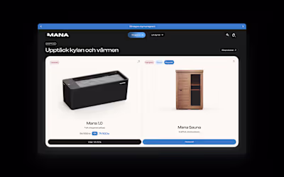 Custom Shopify 2.0 build for B2C health tech startup Mana
