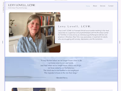 Lexy Lovell, LCSW. | Website Design + Development