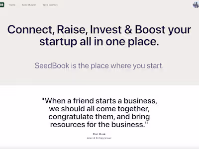 Seedbook - Investors, founders relation building platform