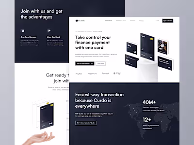 Curdo - Credit Card and Banking Service Landing Page
