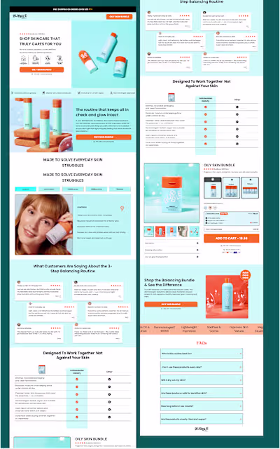 I designed this skincare landing page with strategy first: p...