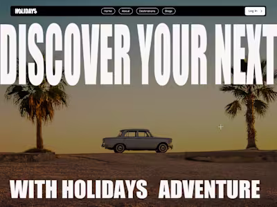 HOLIDAYS Travel Booking Experience Design