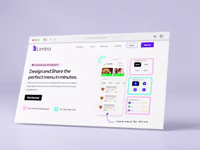 Limba | Multilingual Menu Creation Tool Website 🍔