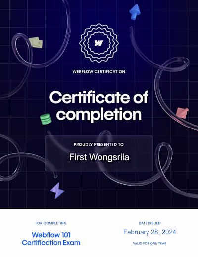 Webflow Certification 