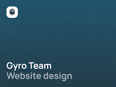 Webflow and Figma Project for GYRO Team